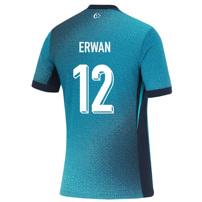 Danxen Mujer Camiseta Singapur Rauf Erwan #12 Turquesa Oscuro Negro 2ª Equipación 26-28 La Camisa México