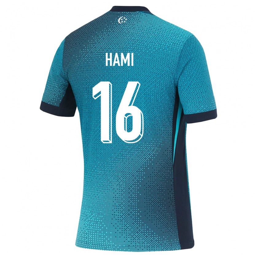 Danxen Mujer Camiseta Singapur Hami Syahin #16 Turquesa Oscuro Negro 2ª Equipación 26-28 La Camisa México