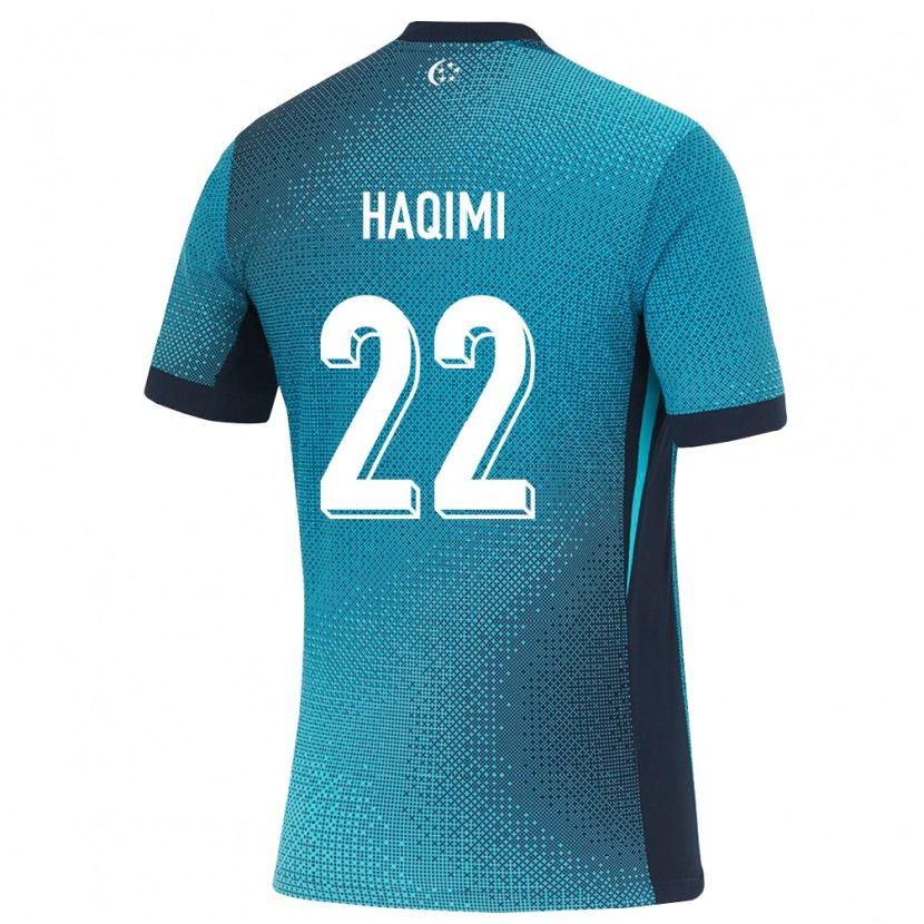 Danxen Mujer Camiseta Singapur Danish Haqimi #22 Turquesa Oscuro Negro 2ª Equipación 26-28 La Camisa México