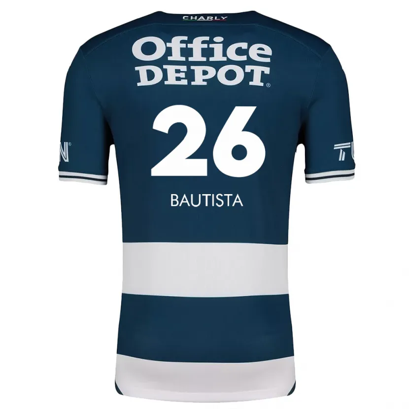 Danxen Niño Camiseta Alán Bautista #26 Azul Blanco 1ª Equipación 2024/25 La Camisa México