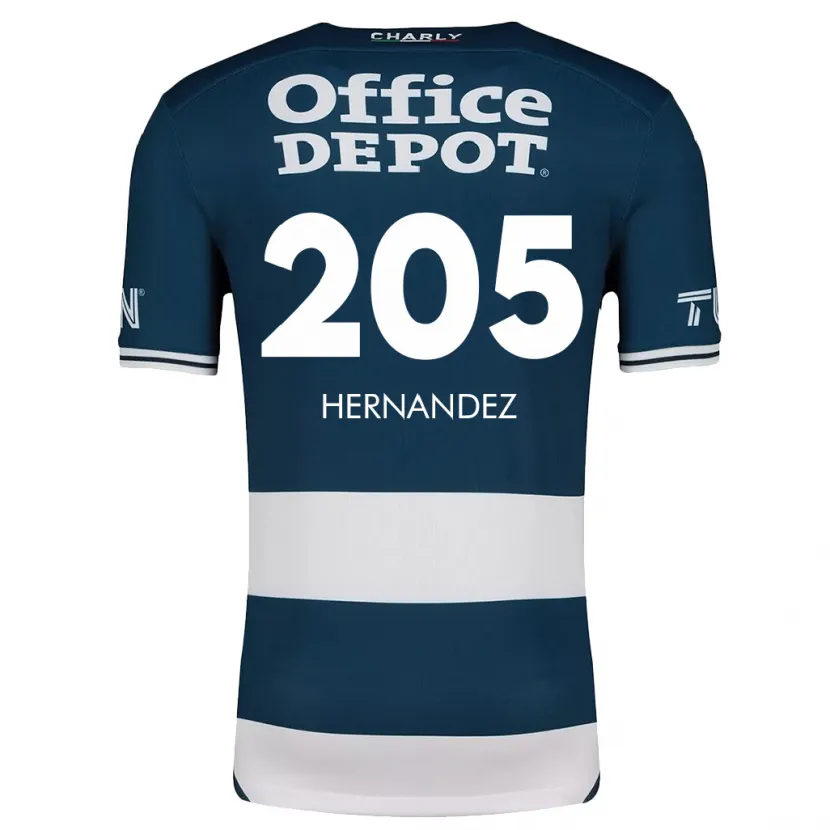 Danxen Niño Camiseta Sergio Hernández #205 Azul Blanco 1ª Equipación 2024/25 La Camisa México