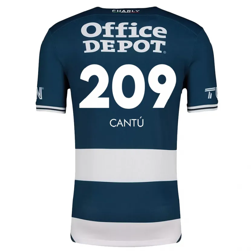 Danxen Niño Camiseta Juan Cantú #209 Azul Blanco 1ª Equipación 2024/25 La Camisa México