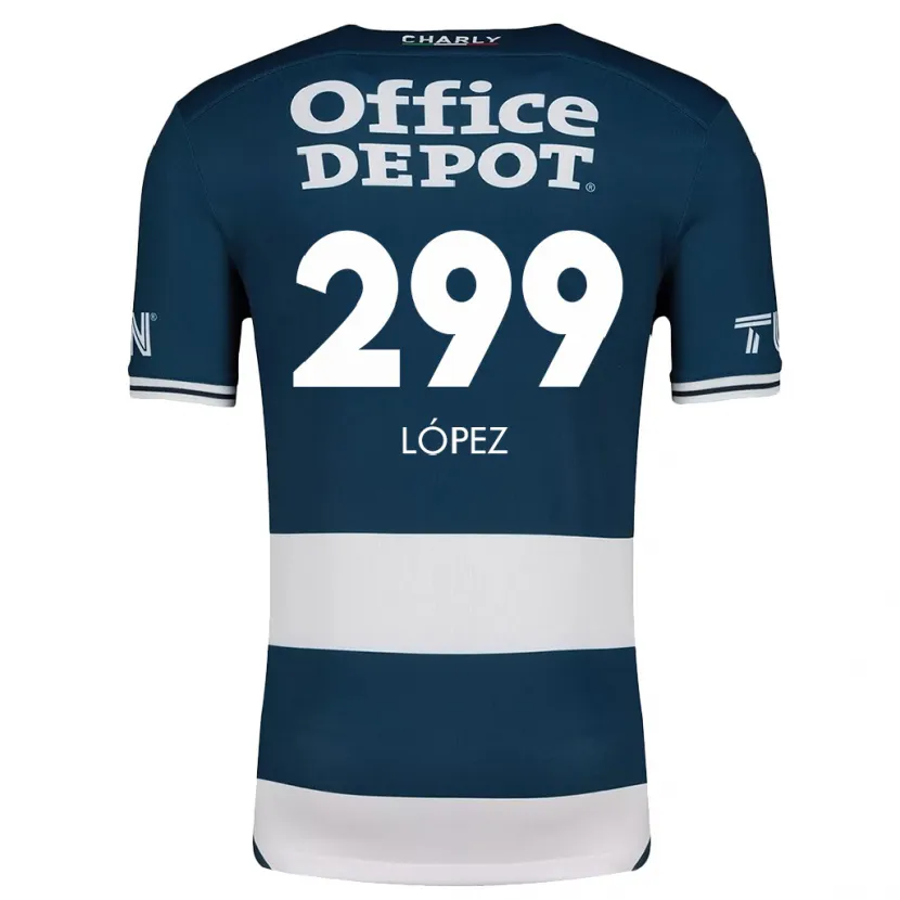 Danxen Niño Camiseta Santiago López #299 Azul Blanco 1ª Equipación 2024/25 La Camisa México
