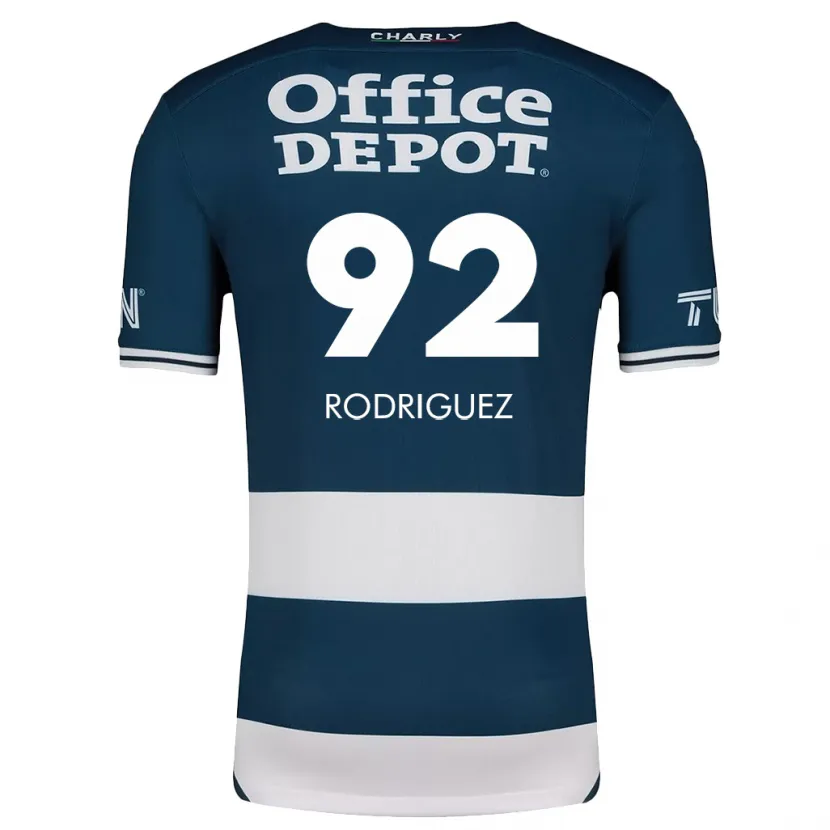 Danxen Niño Camiseta Sergio Rodríguez #92 Azul Blanco 1ª Equipación 2024/25 La Camisa México