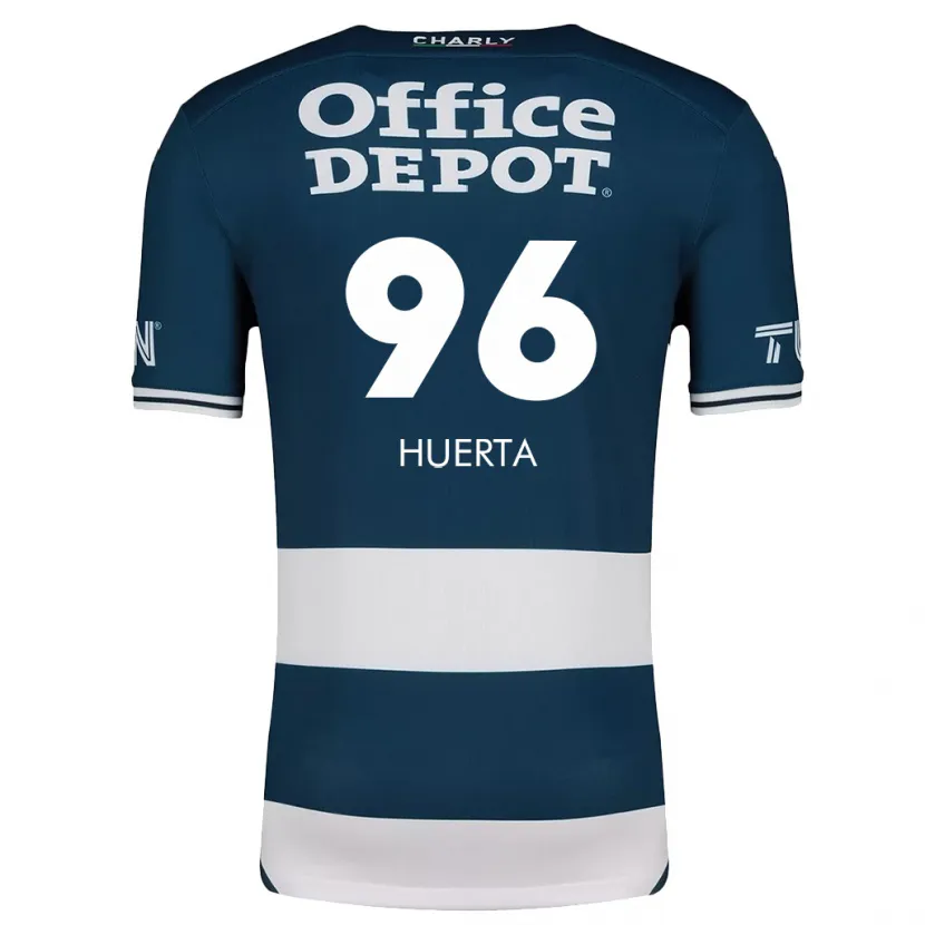 Danxen Niño Camiseta Edwin Huerta #96 Azul Blanco 1ª Equipación 2024/25 La Camisa México