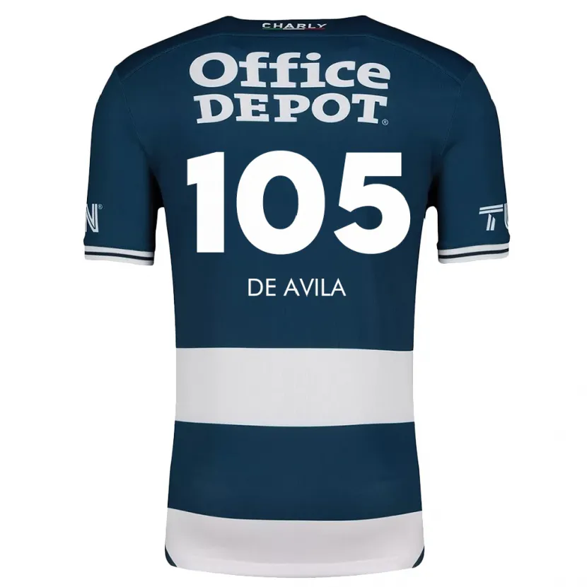 Danxen Niño Camiseta José De Ávila #105 Azul Blanco 1ª Equipación 2024/25 La Camisa México