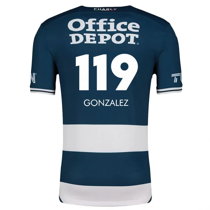 Danxen Niño Camiseta Juan González #119 Azul Blanco 1ª Equipación 2024/25 La Camisa México