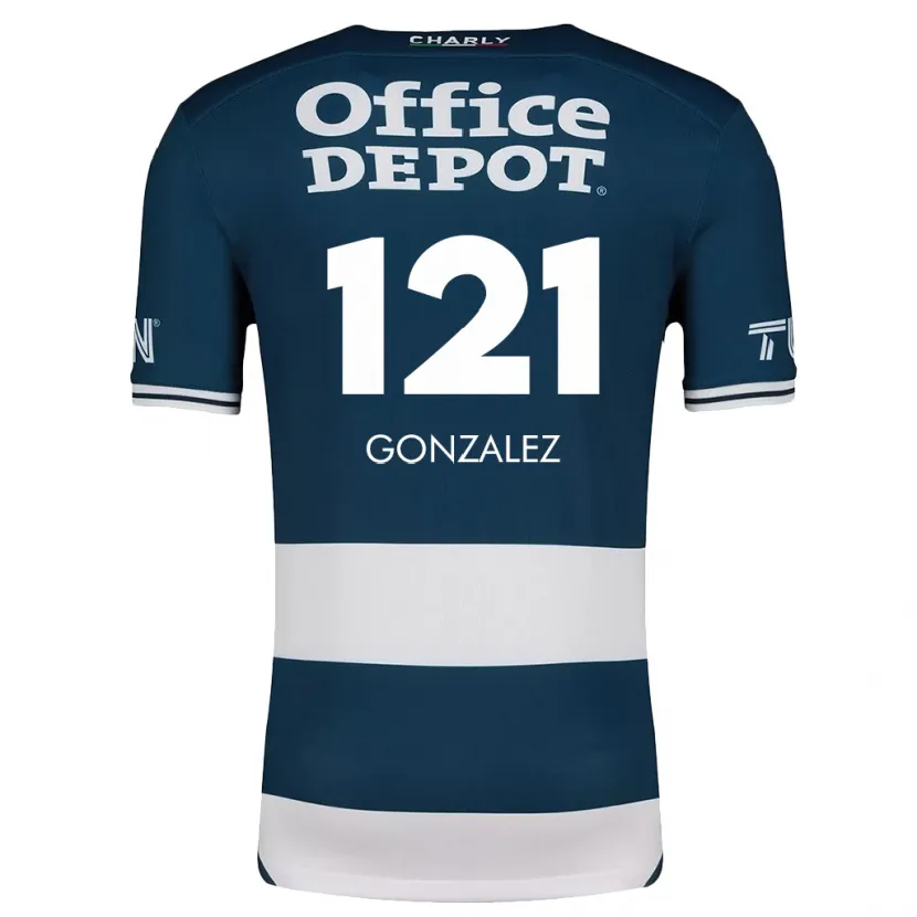 Danxen Niño Camiseta Cristian González #121 Azul Blanco 1ª Equipación 2024/25 La Camisa México