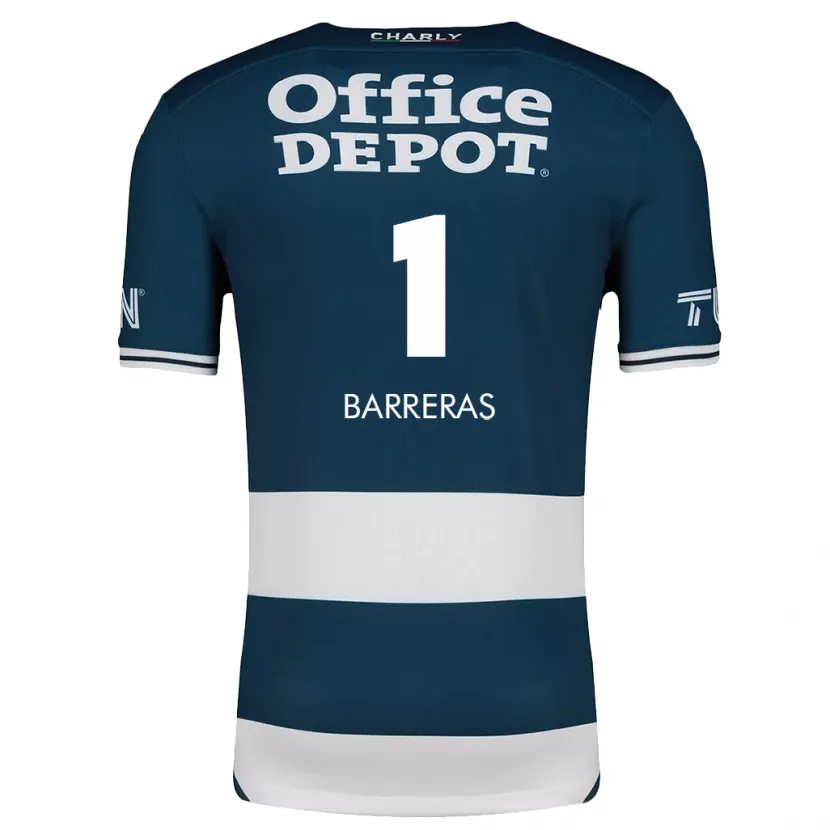Danxen Niño Camiseta Esthefanny Barreras #1 Azul Blanco 1ª Equipación 2024/25 La Camisa México