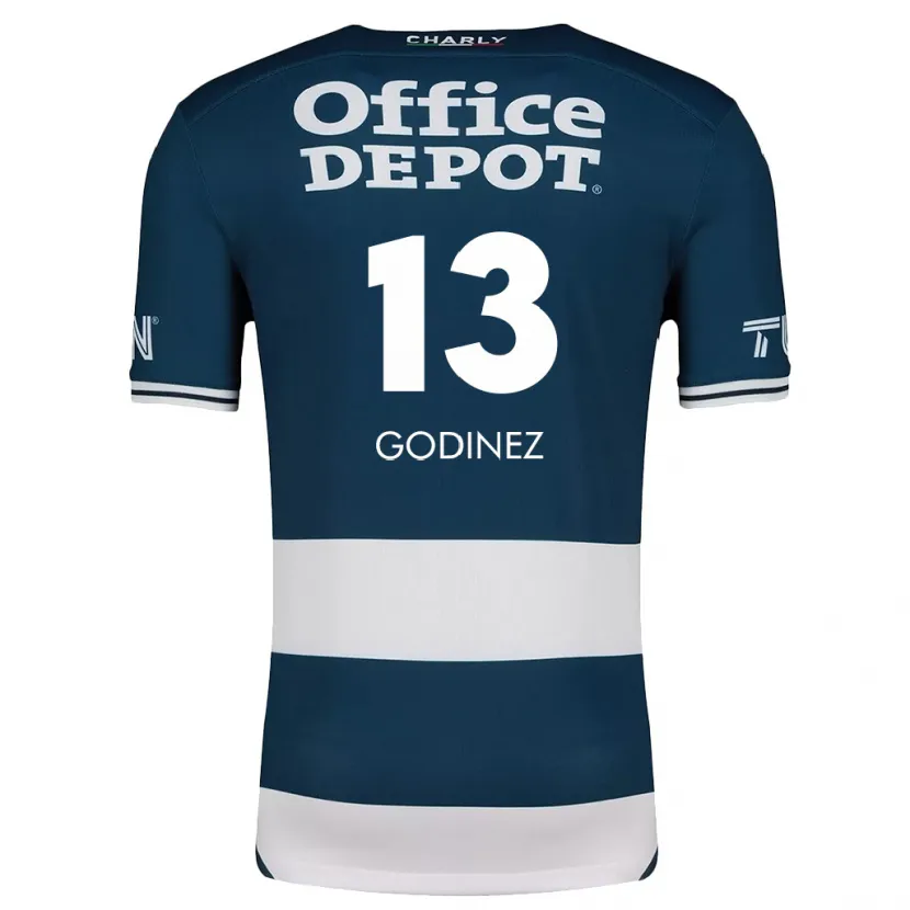 Danxen Niño Camiseta Alexandra Godínez #13 Azul Blanco 1ª Equipación 2024/25 La Camisa México