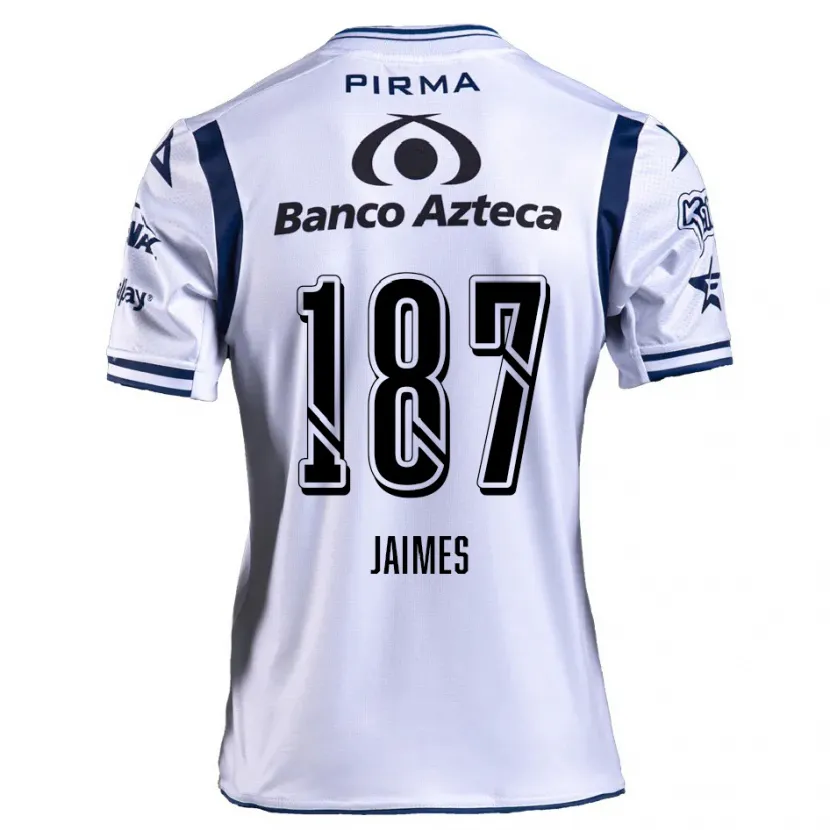 Danxen Niño Camiseta Tristhan Jaimes #187 Blanco Azul Marino 1ª Equipación 2024/25 La Camisa México