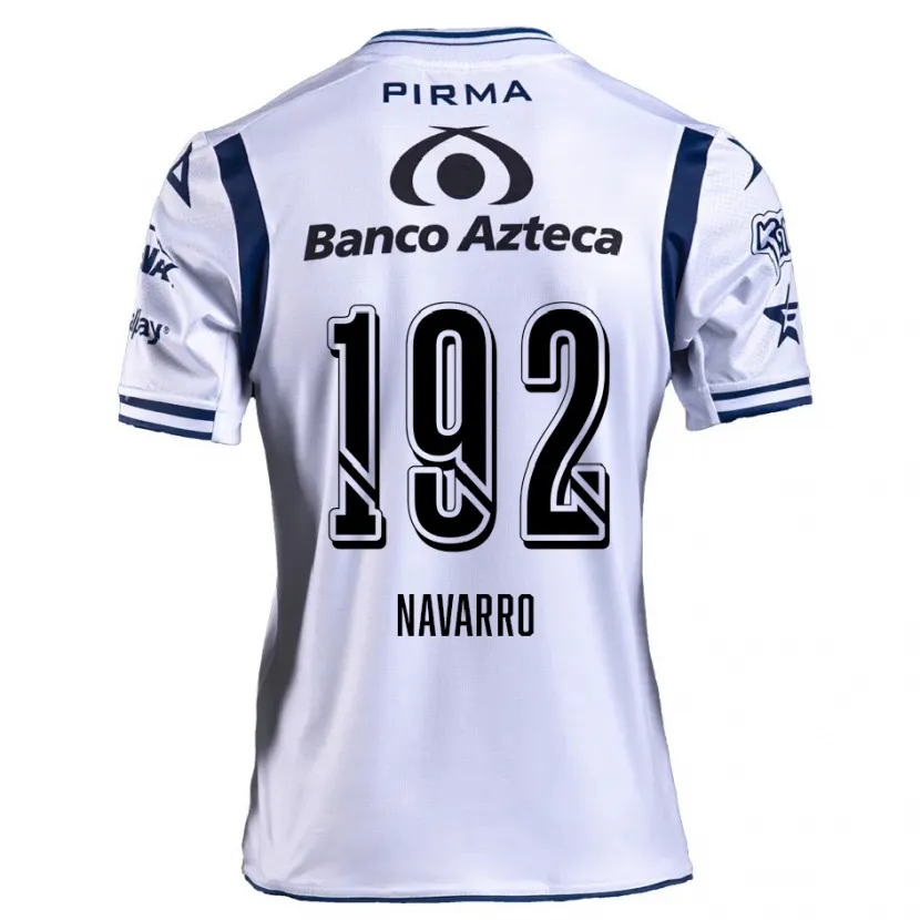 Danxen Niño Camiseta Eduardo Navarro #192 Blanco Azul Marino 1ª Equipación 2024/25 La Camisa México