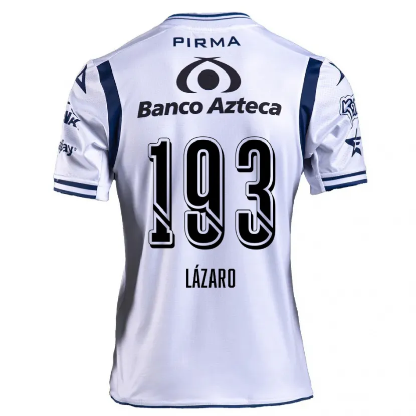 Danxen Niño Camiseta Juan Lázaro #193 Blanco Azul Marino 1ª Equipación 2024/25 La Camisa México