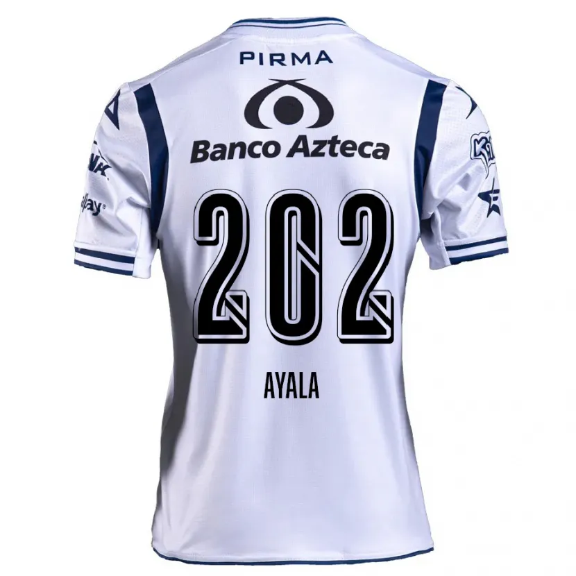 Danxen Niño Camiseta Diego Ayala #202 Blanco Azul Marino 1ª Equipación 2024/25 La Camisa México