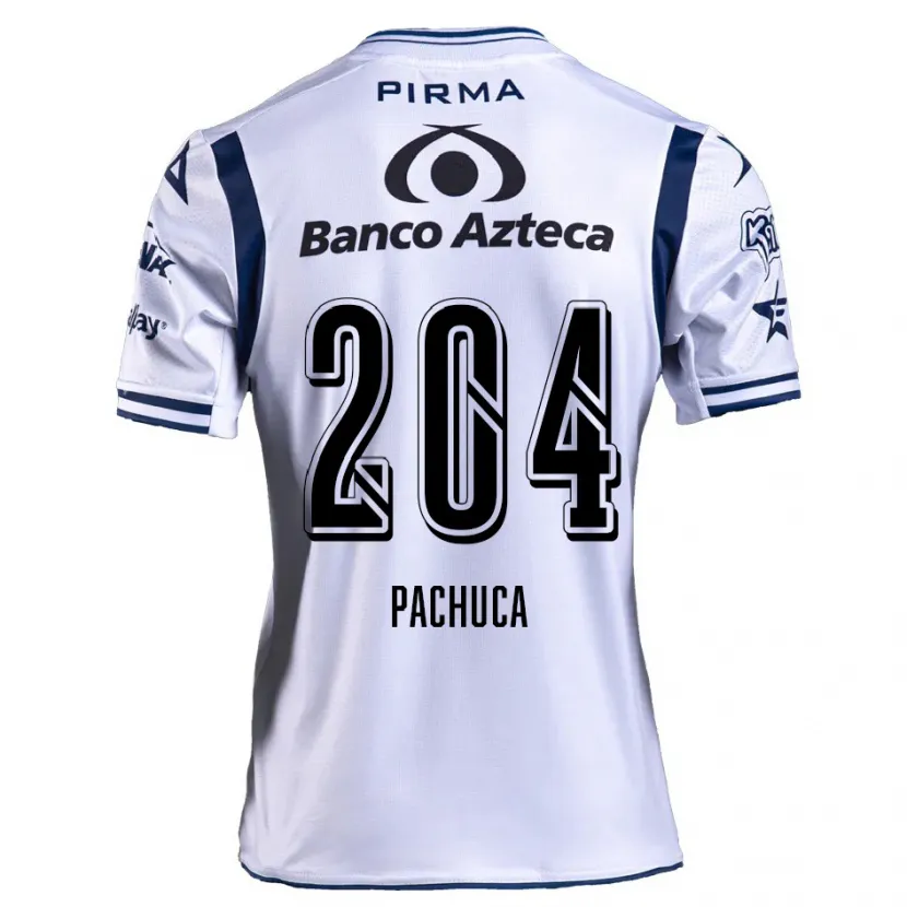 Danxen Niño Camiseta José Pachuca #204 Blanco Azul Marino 1ª Equipación 2024/25 La Camisa México