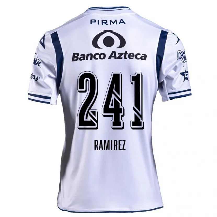 Danxen Niño Camiseta Eduardo Ramírez #241 Blanco Azul Marino 1ª Equipación 2024/25 La Camisa México