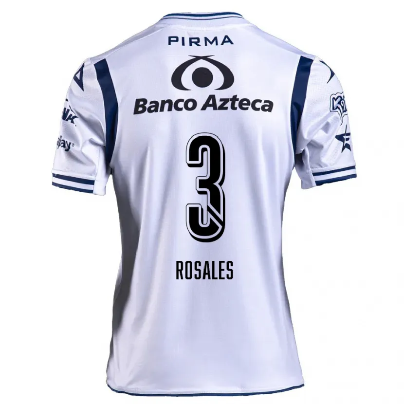 Danxen Niño Camiseta Fátima Rosales #3 Blanco Azul Marino 1ª Equipación 2024/25 La Camisa México