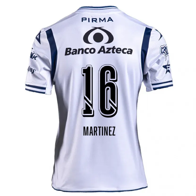 Danxen Niño Camiseta Dulce Martínez #16 Blanco Azul Marino 1ª Equipación 2024/25 La Camisa México