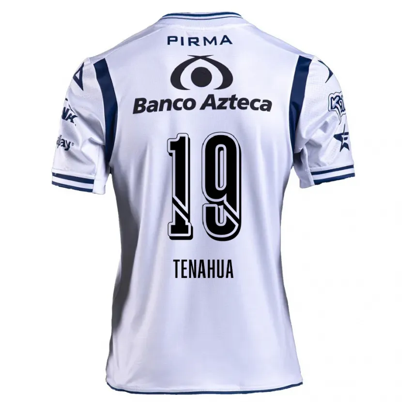Danxen Niño Camiseta Itzia Tenahua #19 Blanco Azul Marino 1ª Equipación 2024/25 La Camisa México