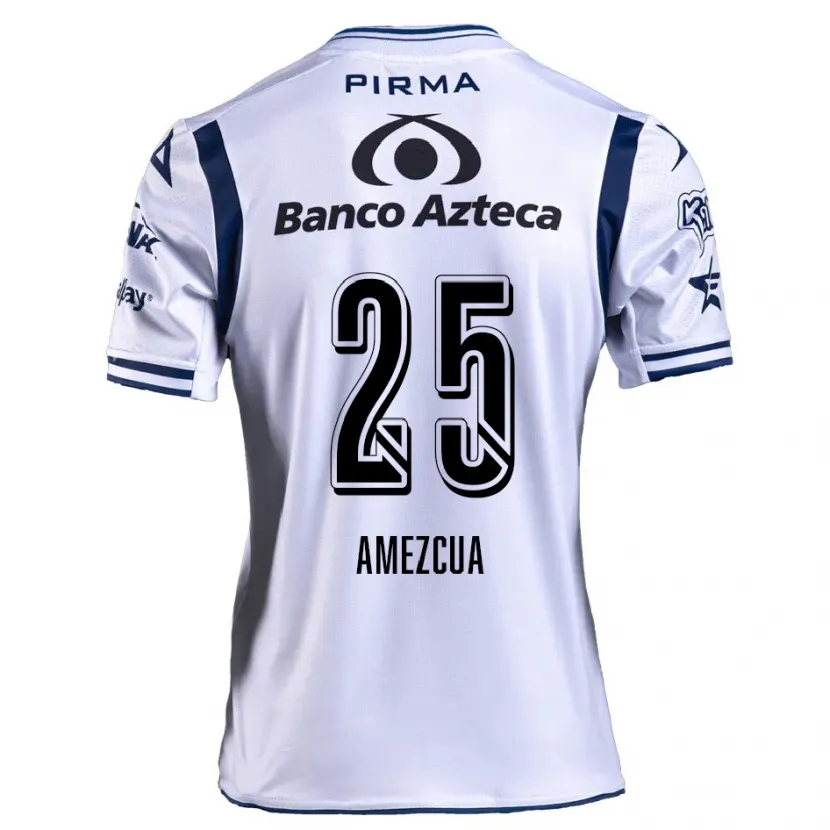 Danxen Niño Camiseta Mariana Amezcua #25 Blanco Azul Marino 1ª Equipación 2024/25 La Camisa México
