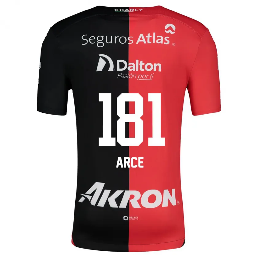Danxen Niño Camiseta Edson Arce #181 Negro Rojo 1ª Equipación 2024/25 La Camisa México