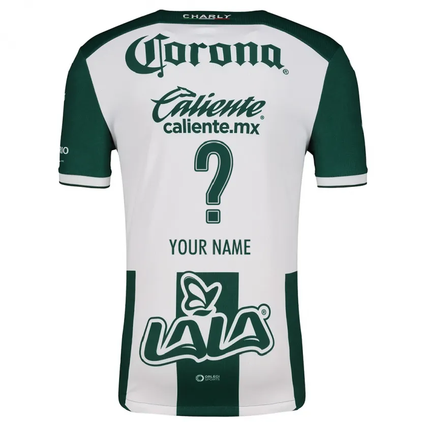 Danxen Niño Camiseta Su Nombre #0 Verde Blanco 1ª Equipación 2024/25 La Camisa México