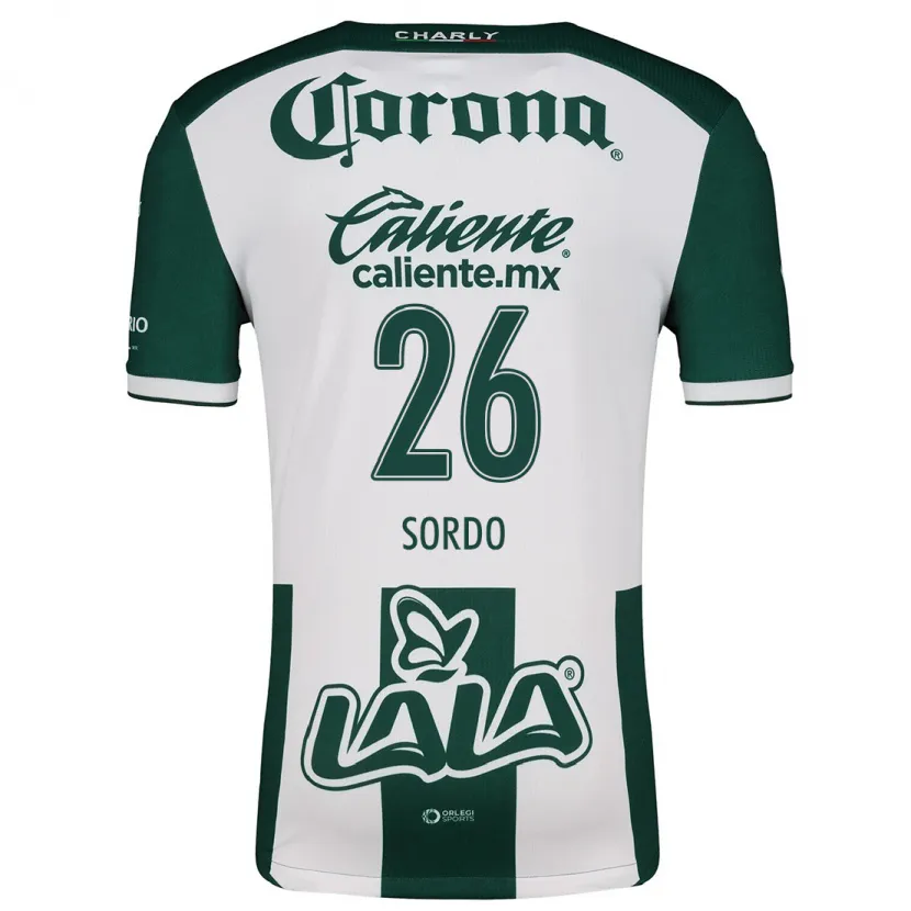 Danxen Niño Camiseta Ramiro Sordo #26 Verde Blanco 1ª Equipación 2024/25 La Camisa México