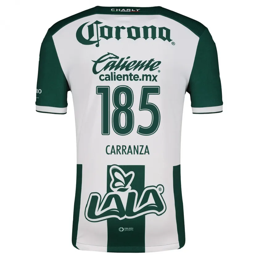 Danxen Niño Camiseta Héctor Carranza #185 Verde Blanco 1ª Equipación 2024/25 La Camisa México