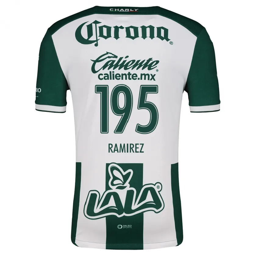 Danxen Niño Camiseta Jesús Ramírez #195 Verde Blanco 1ª Equipación 2024/25 La Camisa México