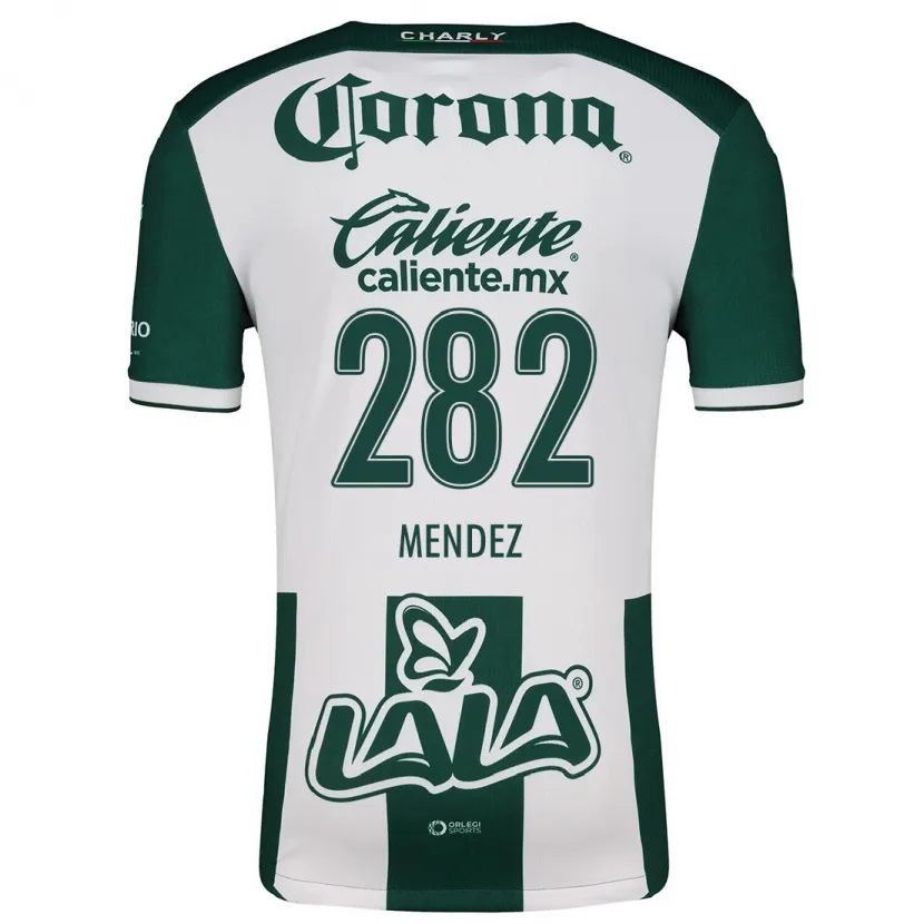 Danxen Niño Camiseta José Méndez #282 Verde Blanco 1ª Equipación 2024/25 La Camisa México