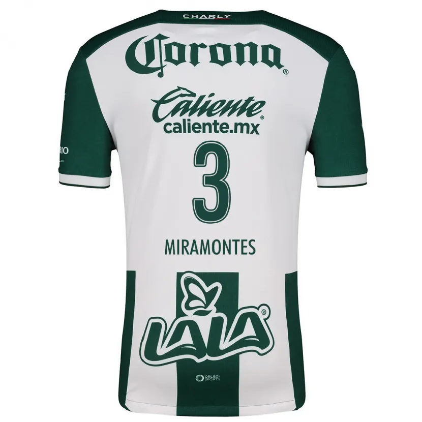 Danxen Niño Camiseta Natalia Miramontes #3 Verde Blanco 1ª Equipación 2024/25 La Camisa México