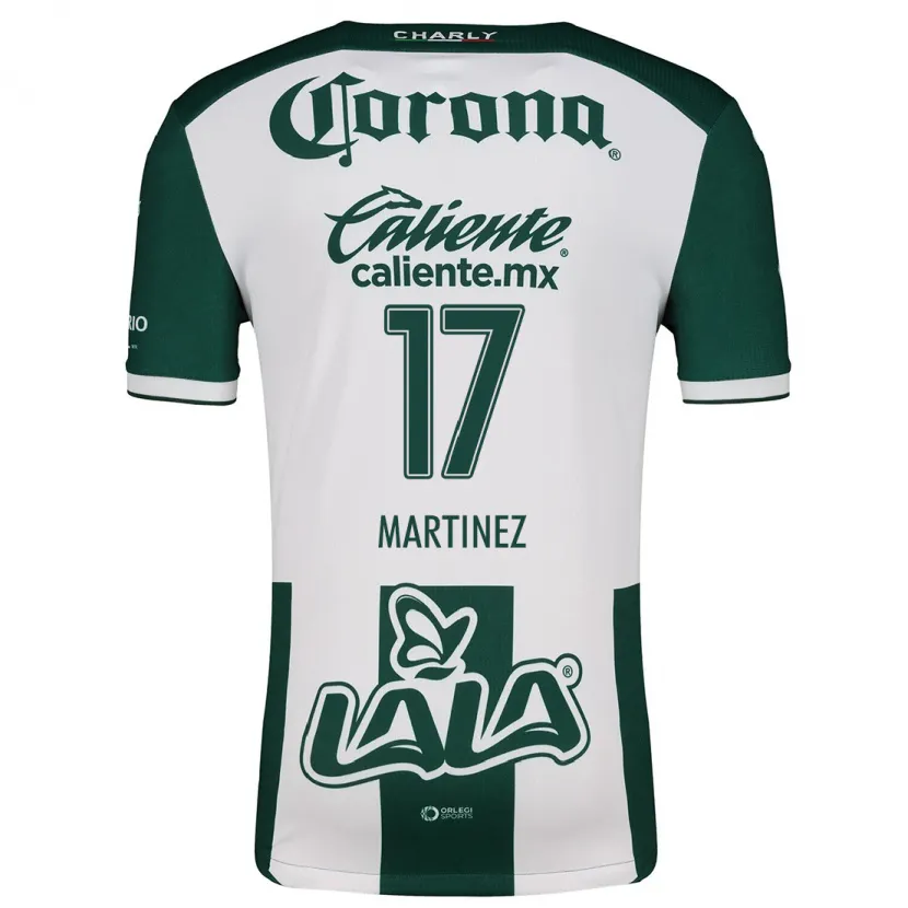 Danxen Niño Camiseta Marianne Martínez #17 Verde Blanco 1ª Equipación 2024/25 La Camisa México