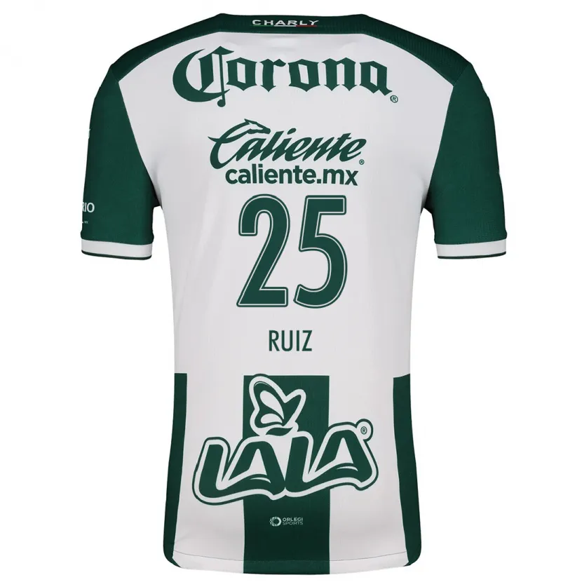 Danxen Niño Camiseta Michel Ruíz #25 Verde Blanco 1ª Equipación 2024/25 La Camisa México