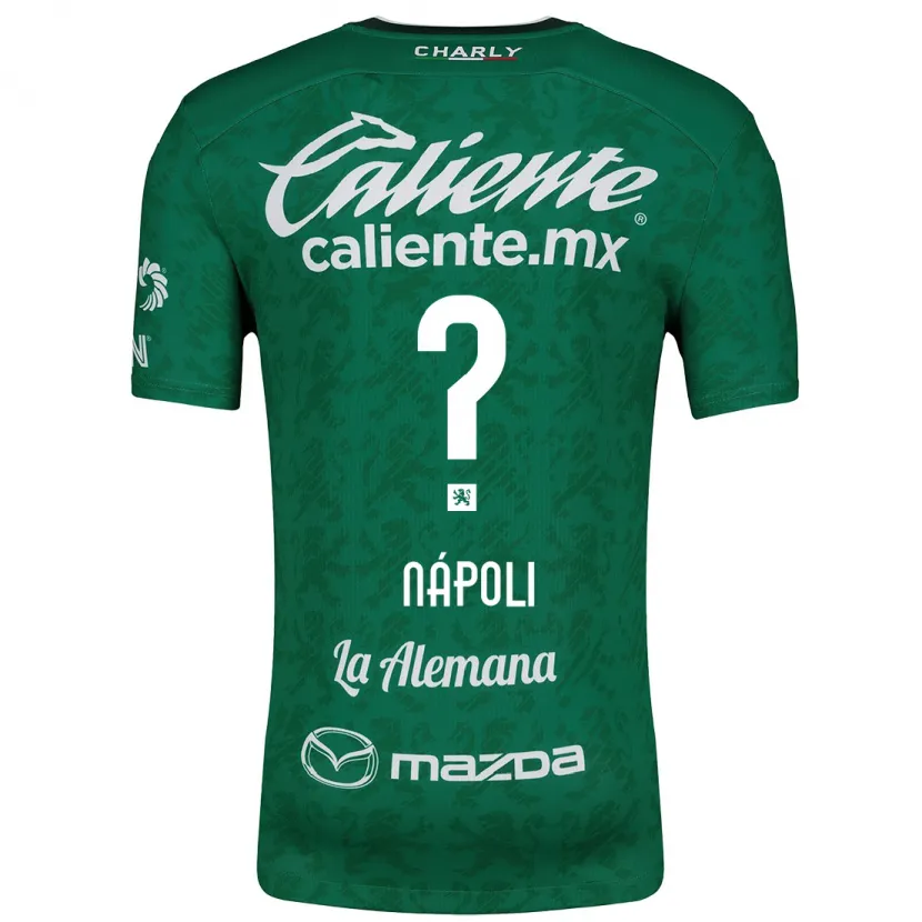 Danxen Niño Camiseta Gonzalo Nápoli #0 Verde Blanco 1ª Equipación 2024/25 La Camisa México