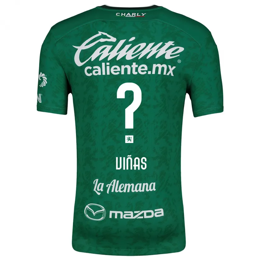 Danxen Niño Camiseta Federico Viñas #0 Verde Blanco 1ª Equipación 2024/25 La Camisa México