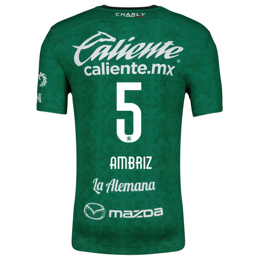Danxen Niño Camiseta Fidel Ambríz #5 Verde Blanco 1ª Equipación 2024/25 La Camisa México