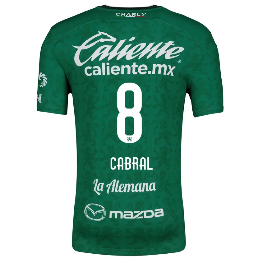 Danxen Niño Camiseta Luciano Cabral #8 Verde Blanco 1ª Equipación 2024/25 La Camisa México