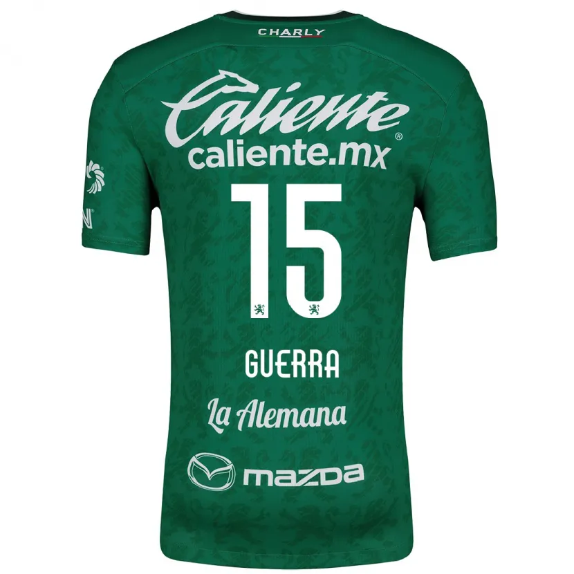 Danxen Niño Camiseta Edgar Guerra #15 Verde Blanco 1ª Equipación 2024/25 La Camisa México