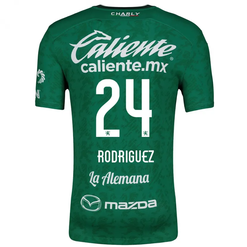 Danxen Niño Camiseta Osvaldo Rodríguez #24 Verde Blanco 1ª Equipación 2024/25 La Camisa México