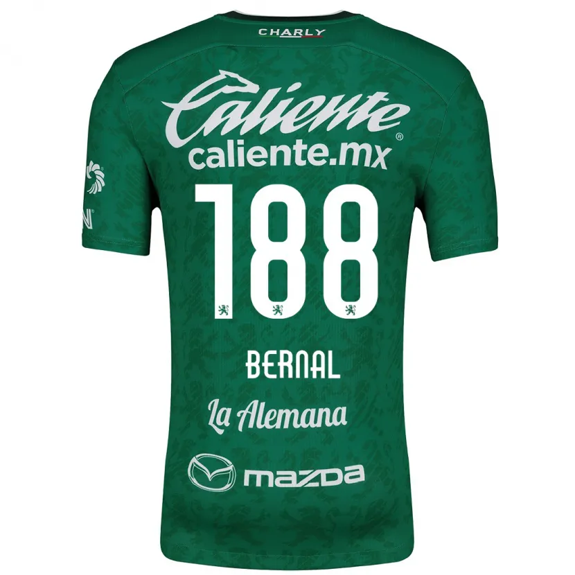 Danxen Niño Camiseta Juan Bernal #188 Verde Blanco 1ª Equipación 2024/25 La Camisa México