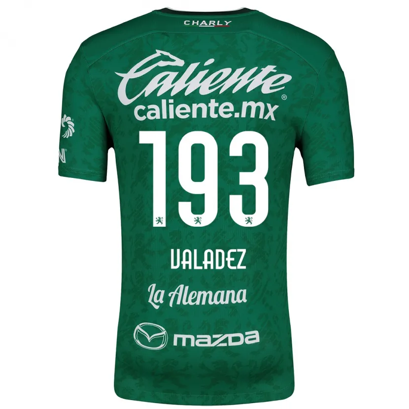 Danxen Niño Camiseta Luis Valadez #193 Verde Blanco 1ª Equipación 2024/25 La Camisa México