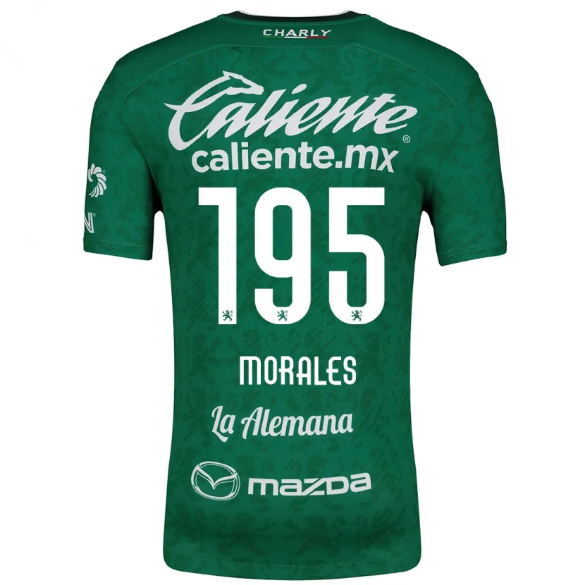 Danxen Niño Camiseta Daniel Morales #195 Verde Blanco 1ª Equipación 2024/25 La Camisa México