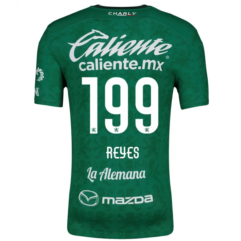 Danxen Niño Camiseta Jonathan Reyes #199 Verde Blanco 1ª Equipación 2024/25 La Camisa México