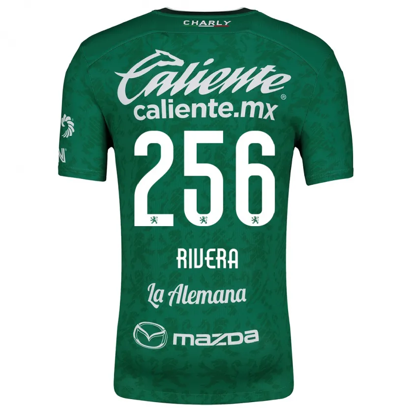 Danxen Niño Camiseta Fernando Rivera #256 Verde Blanco 1ª Equipación 2024/25 La Camisa México