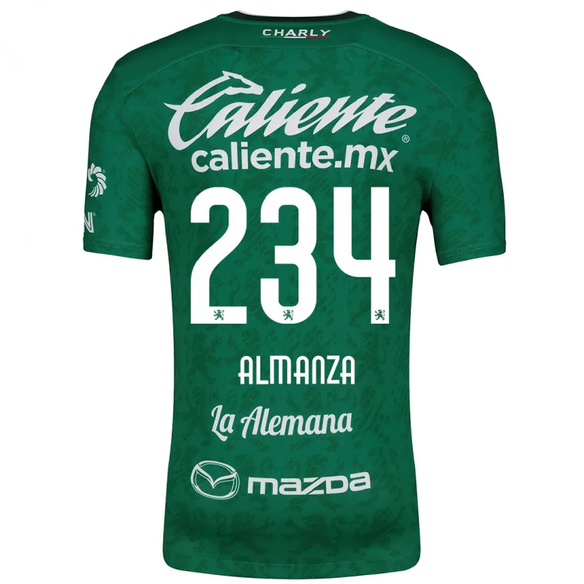 Danxen Niño Camiseta Román Almanza #234 Verde Blanco 1ª Equipación 2024/25 La Camisa México