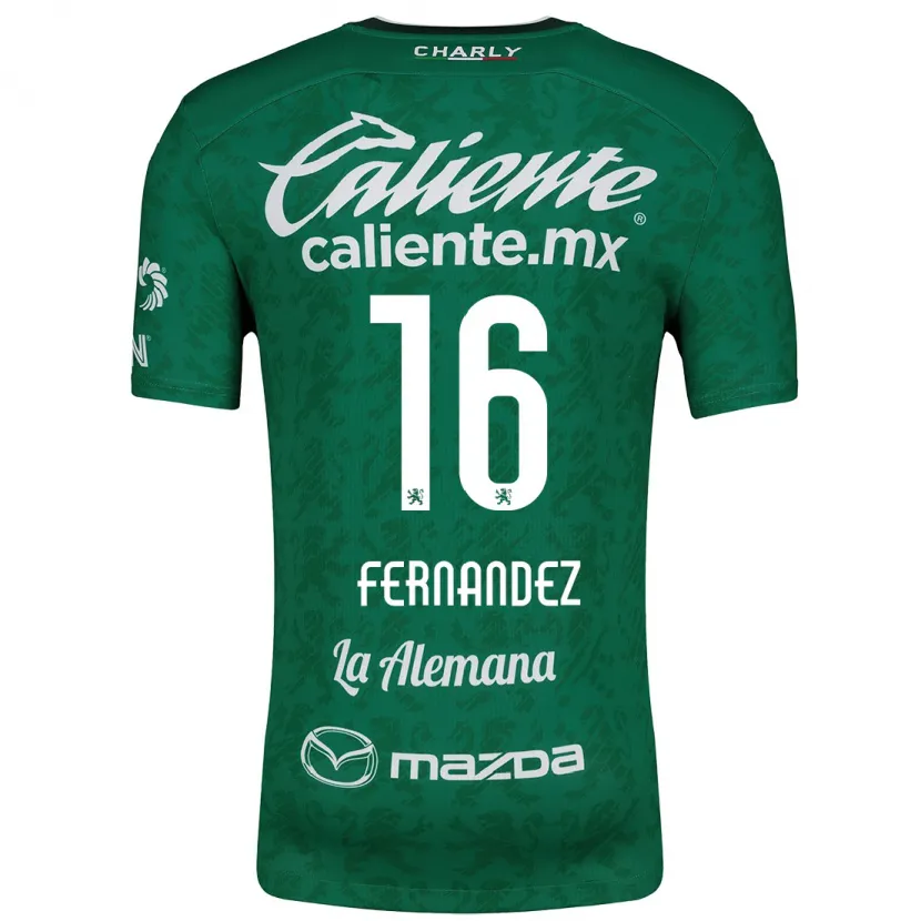 Danxen Niño Camiseta Omar Fernández #16 Verde Blanco 1ª Equipación 2024/25 La Camisa México