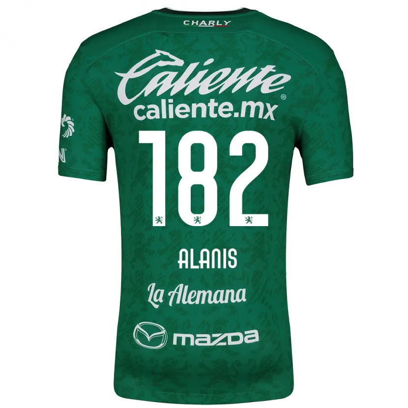 Danxen Niño Camiseta Alejandro Alanís #182 Verde Blanco 1ª Equipación 2024/25 La Camisa México