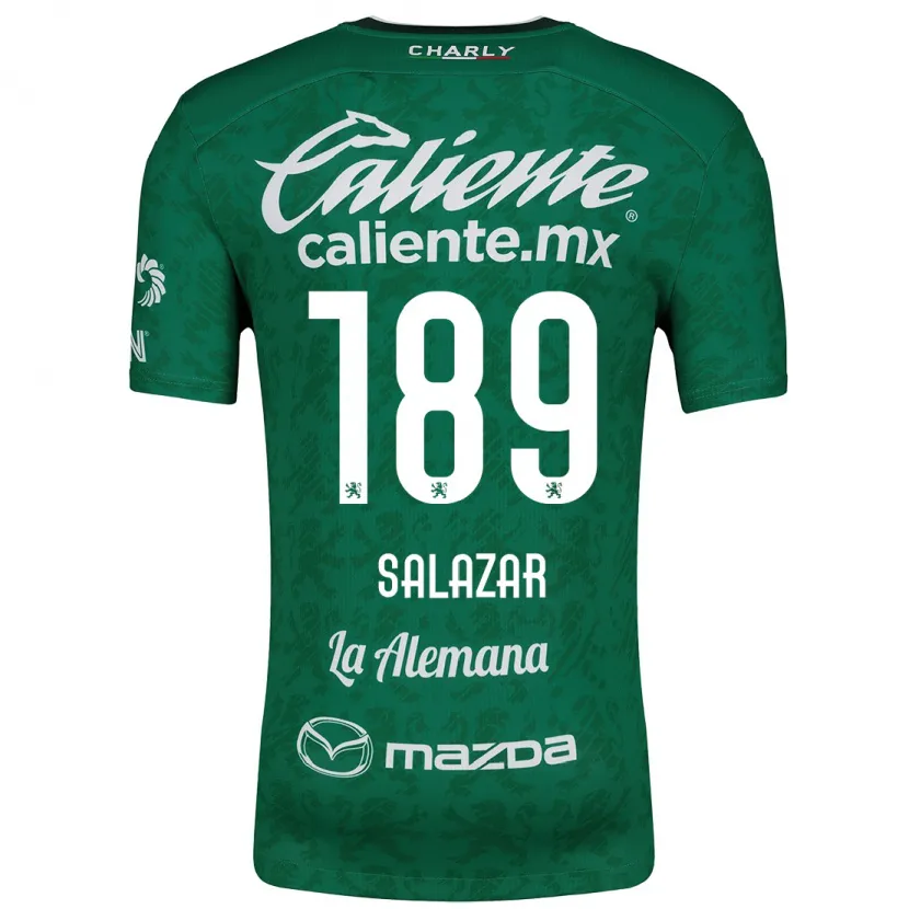 Danxen Niño Camiseta José Salazar #189 Verde Blanco 1ª Equipación 2024/25 La Camisa México