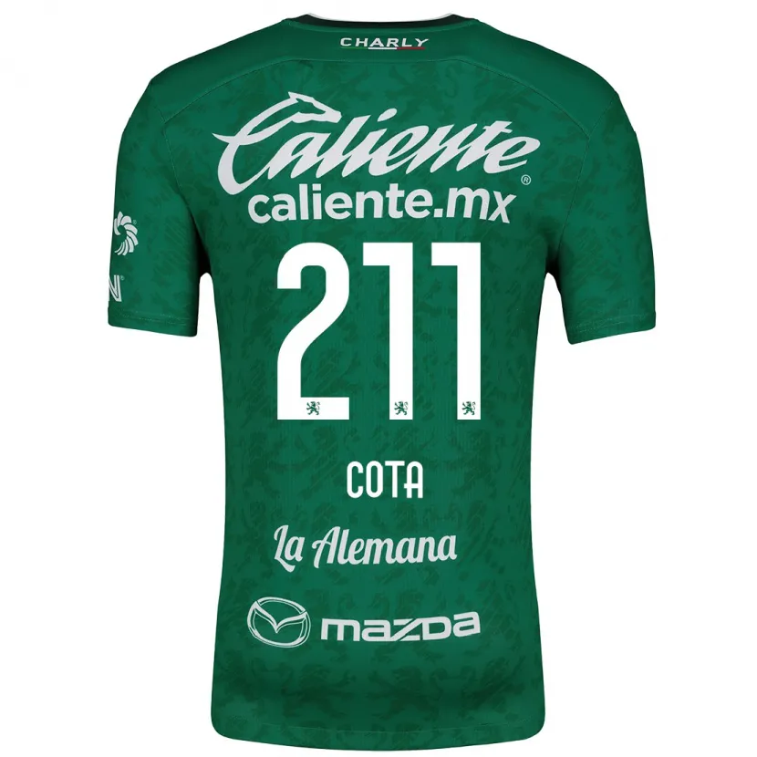 Danxen Niño Camiseta Luis Cota #211 Verde Blanco 1ª Equipación 2024/25 La Camisa México