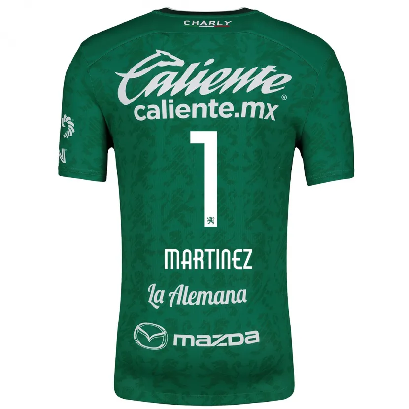 Danxen Niño Camiseta Angeles Martínez #1 Verde Blanco 1ª Equipación 2024/25 La Camisa México
